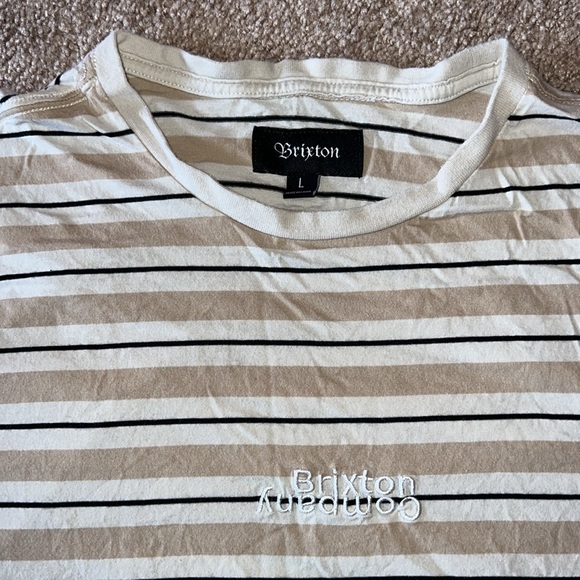 Brixton Short Sleeve Striped T-Shirt - Picture 2 of 2